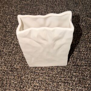 White Textured Ceramic Vase